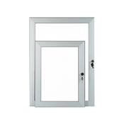 Outdoor Lockable Poster Case - Silver A4