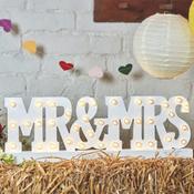 Mr &amp; Mrs Battery Operated Light Up Sign image