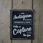 Large Wooden Instagram Sign image