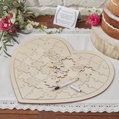 Wooden Jigsaw Guestbook Alternative - Boho