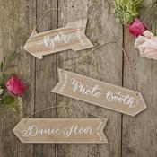 Wooden Arrow Signs - Boho image