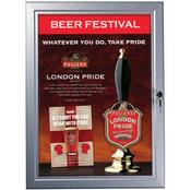 Outdoor Lockable Poster Case - Silver A1
