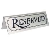 Stainless Steel Reserved Table Signs image