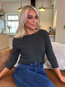 Molly Stripe Top Black image