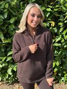 Gia Half Zip Chocolate