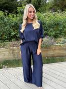 Cannes Navy Satin Pants image