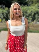 Nina White Vest Top image
