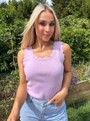 Sara Scallop Top Lilac