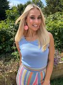 Sara Scallop Top Blue image