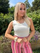 Sara Scallop Top Ecru image