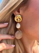 Mia Drop Earring Taupe image