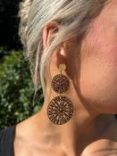 Tia Double Disc Earring Bronze