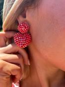 Ria Heart Earring Red image