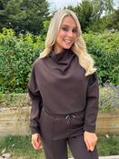 Sable Cowl Neck Top Chocolate image