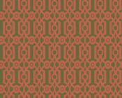 RW90621A Orange and Green Geometric Wallpaper image