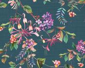 RW747454M Teal Floral Wallpaper