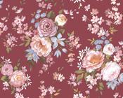 RW18312P Red Floral Wallpaper