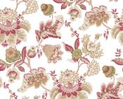 RW18302P Red Floral Wallpaper