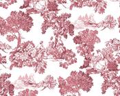 RW18343P Red Toile Wallpaper