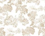 RW18340P Beige Toile Wallpaper