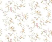 RW18355P Pink, Green and Yellow Floral Wallpaper