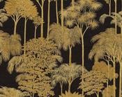 RW9791623A Black &amp; Gold Tree Wallpaper