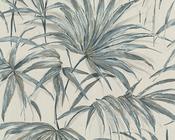 RY5237 Blue Palm Leaf Wallpaper image