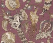 RW75808P Burgundy Peacock Wallpaper image