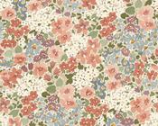 RW7A80502G Peach and Blue Floral Wallpaper image