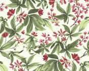 RW7A80401G Red and Green Floral Wallpaper image