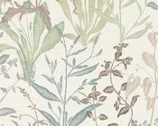 RW7790092A Pale Cream &amp; Green Botanical Wallpaper image