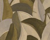 RW7790393A Green &amp; Cream Large Leaf Wallpaper image