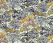 RW7792271A Navy and Gold Woodland Tree Wallpaper