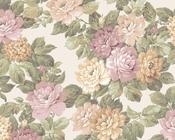 RW97714P Cream and Pink Floral Wallpaper image