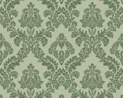 RW97746P Green Damask Wallpaper