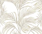 RW97730P Beige and Grey Palm Leaves Wallpaper