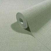 RW735761M Green Linen Effect Wallpaper