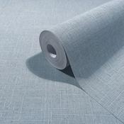 RW735763M Blue Linen Effect Wallpaper