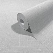 RW735748M Grey Linen Effect Wallpaper