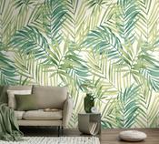 RW5388552A Repeatable Green Botanical Mural image