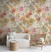 RW5396941A Repeatable Multicoloured sketch floral Mural image