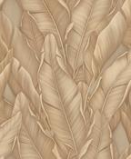 RW726212S Light Brown Palm Leaf Wallpaper