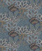 RW726310S Blue Foliage Wallpaper