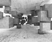 Concrete Tetris Mural