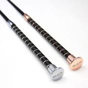 Dressage Whip Black/Rose Gold Grip with Crystal Spiral image