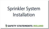 Sprinkler Installation Safety Statement Template