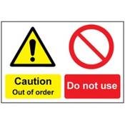 Caution out of order, do not use Sign. image