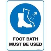 Foot Bath Must Be Used Sign image