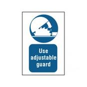 Use adjustable guard symbol and text safety Sign. in Limerick ...
