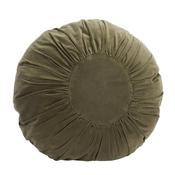 Round velvet cushion green 55cm